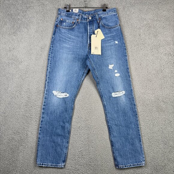 Levis Premium Jeans Womens 30x30 Medium Wash Original Fit 100% Cotton Button Fl - Picture 1 of 15